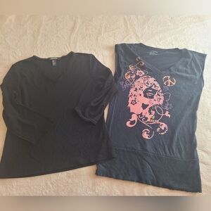Bundle of two cute casual DKNY top size s/blouse size large (similar fit)